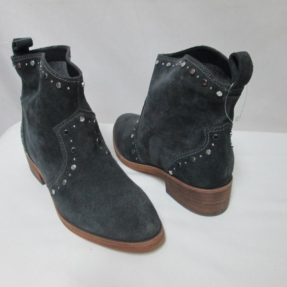 Dolce Vita Gray Ankle Boots with Silver Studs
